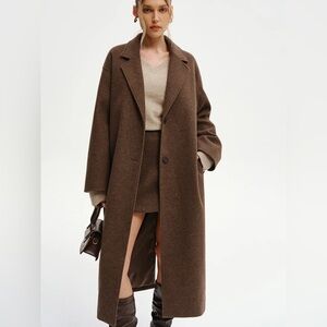 Commense Oversized Tweed Long Coat